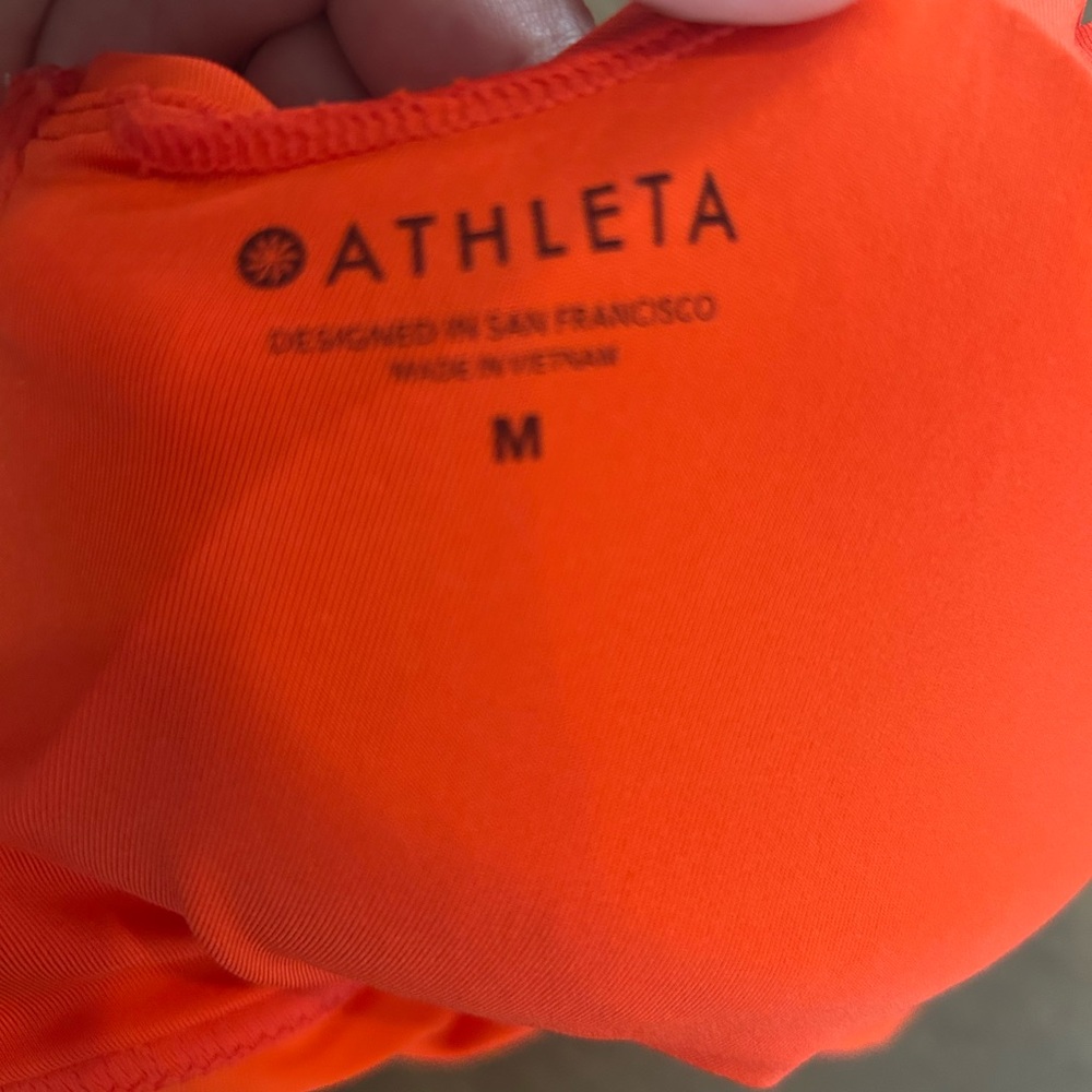 Athleta Bold Fiery Red/Orange Tankini Top - Picture 2 of 3